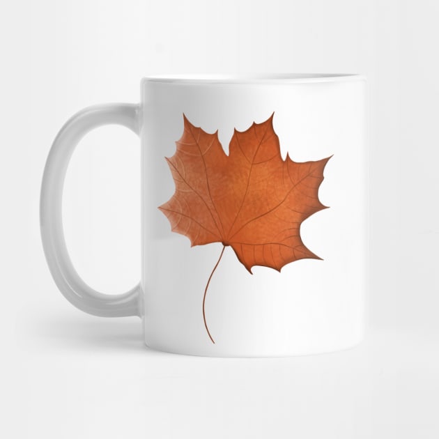 Autumn maple leaf red orange by mikhaleeevich